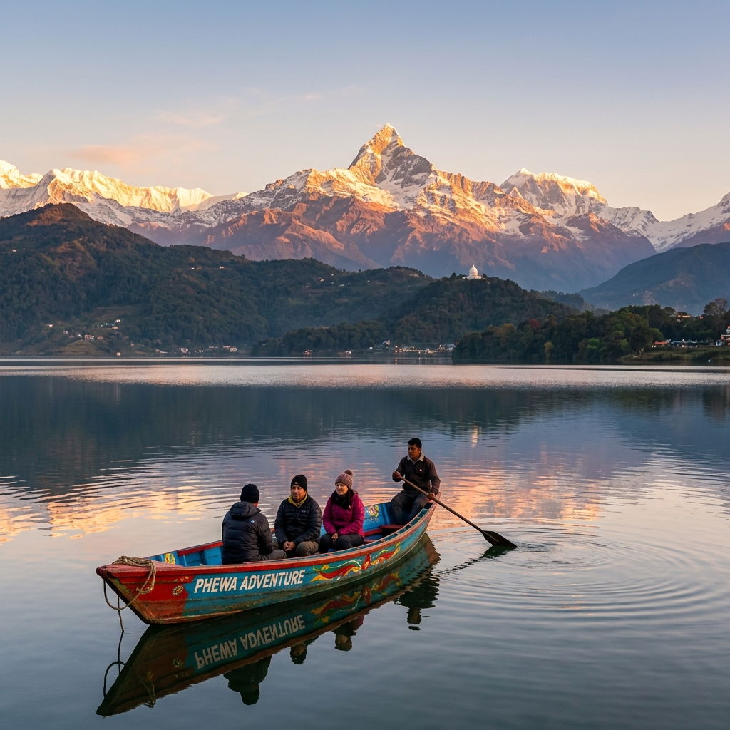 Himalayan panorama in Nepal, the kind of view that awaits at the end of the Gorakhpur–Sunauli road route